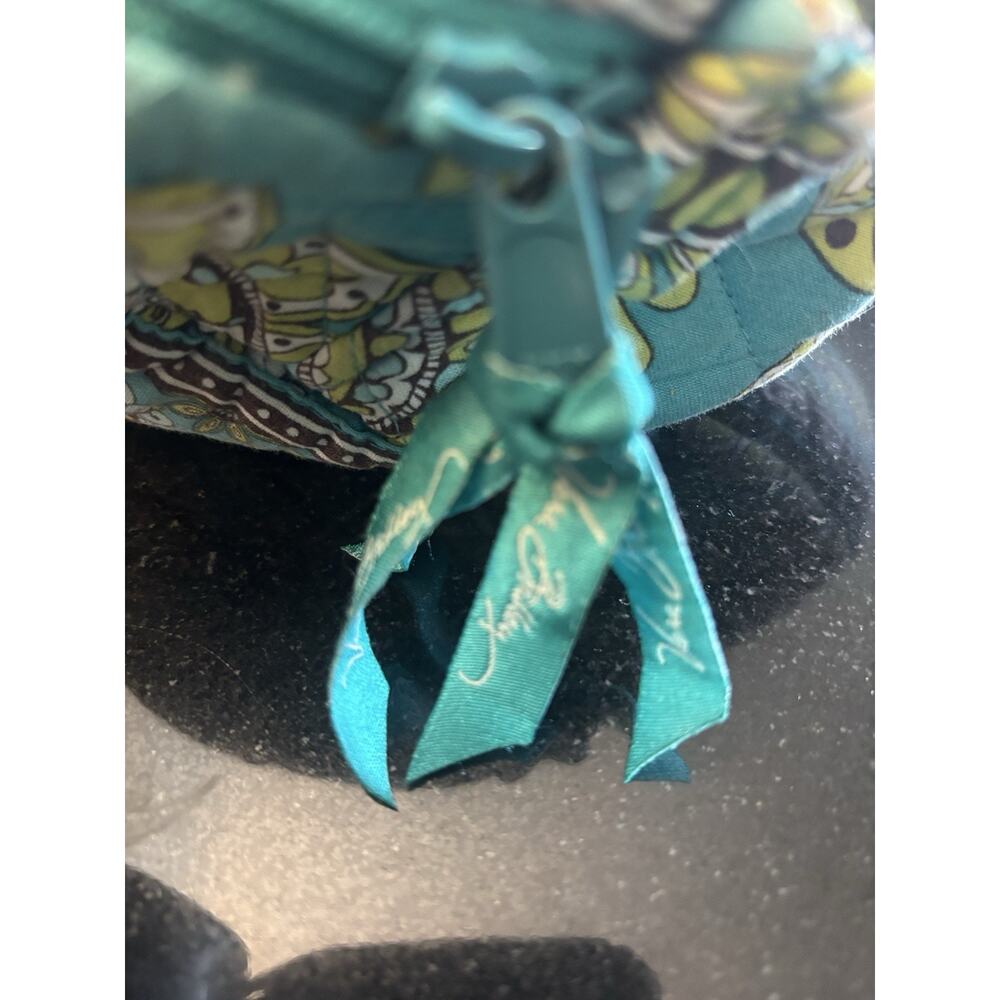 Vera Bradley Bowler Bag Teal Green Paisley Quilted Satchel Shoulder Purse Retire - Picture 6 of 6